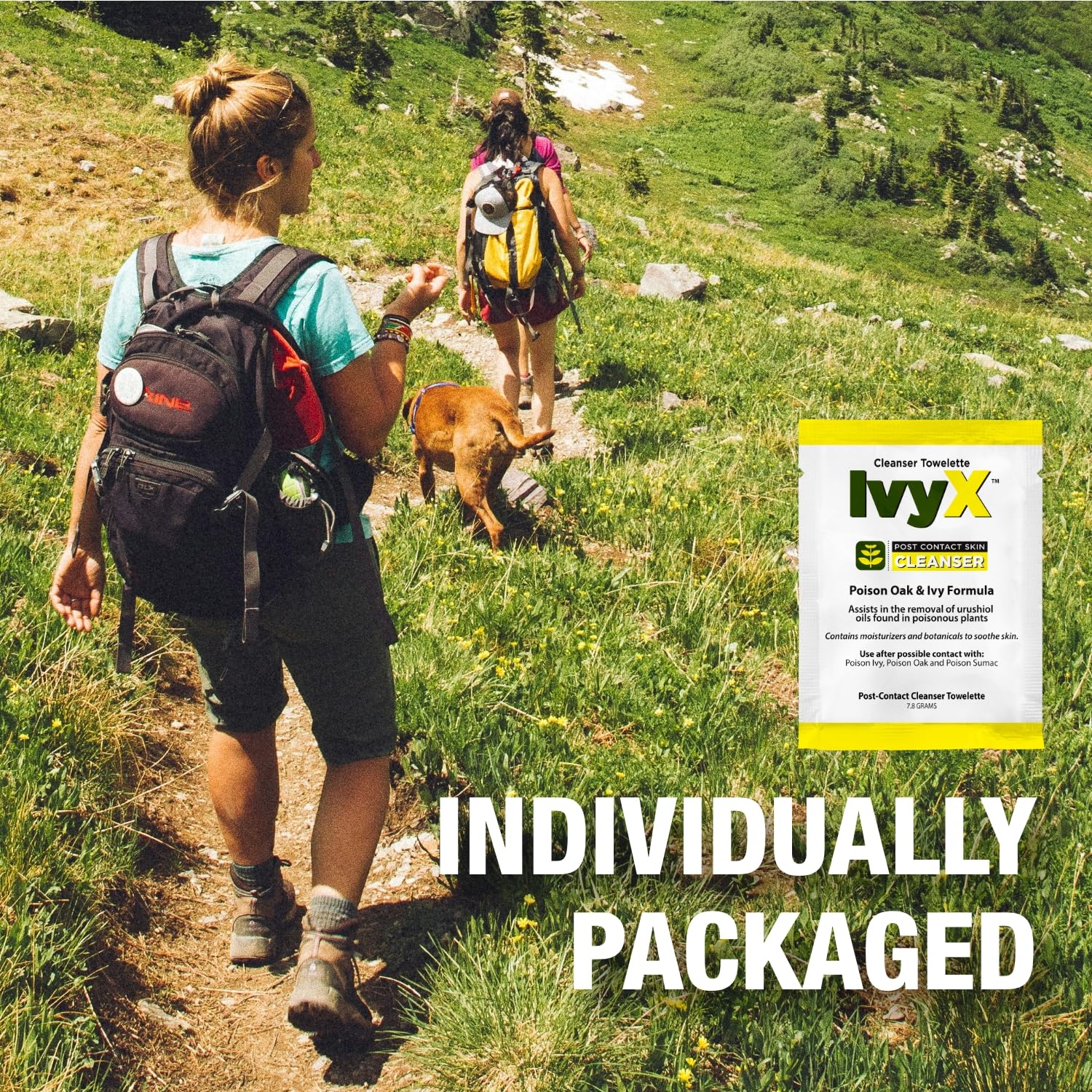 CoreTex Ivy X Post-Contact Poison Ivy Wipes - Pack of 100 Single-Use Treatment Wipes to Assist in Removal of Rashes - Also Works