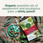 Traditional Medicinals Lozenges, Organic Throat Coat Lozenges, Eucalyptus Mint, Soothes Sore Throats & Relieves Coughs, 16 Indiv