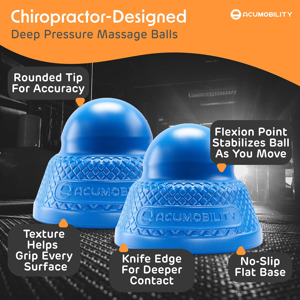 Acumobility Massage Ball Roller 2 Pack - Trigger Point - Massage Balls Massage Roller Ball - Foot Massage Ball - Physical Therap