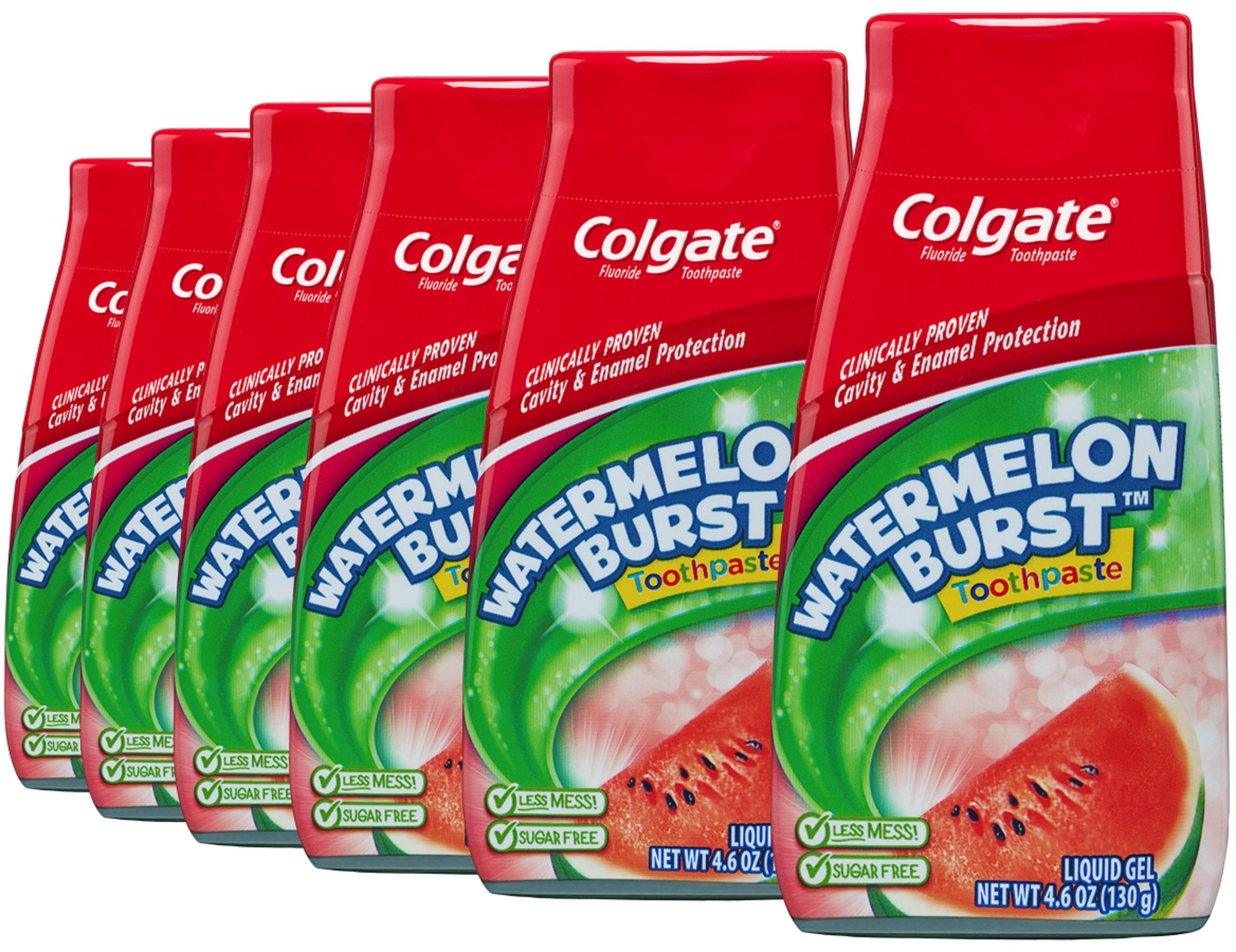 Colgate Kids Toothpaste with Anticavity Fluoride, Cavity and Enamel Protection for Ages 5+, Watermelon Burst - 4.6 ounces (6 Pac