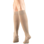 Truform Compression Socks, 15-20 mmHg, Women's Dress Socks, Knee High Over Calf Length, Tan Cable Knit, X-Large