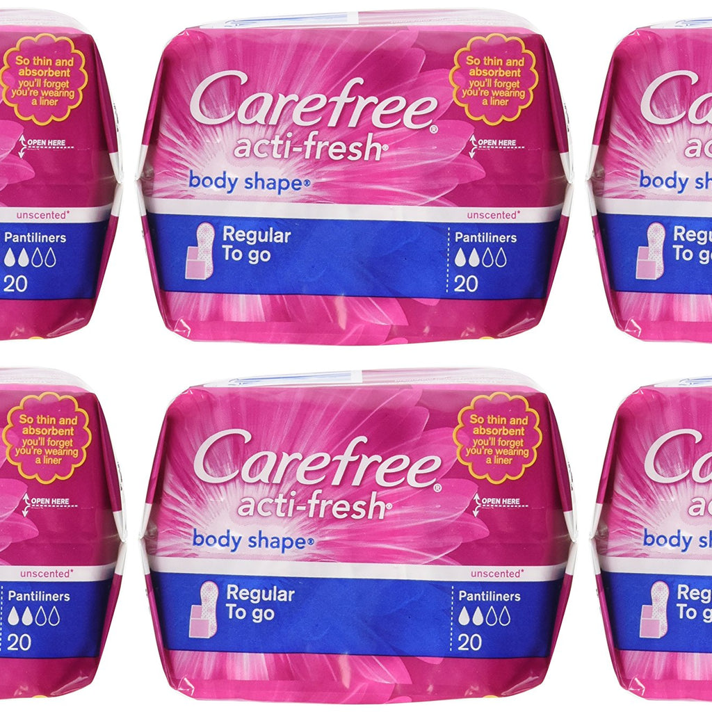 Carefree Carefree Body STape Regular Unscented, 20 Count (Pack of 6)