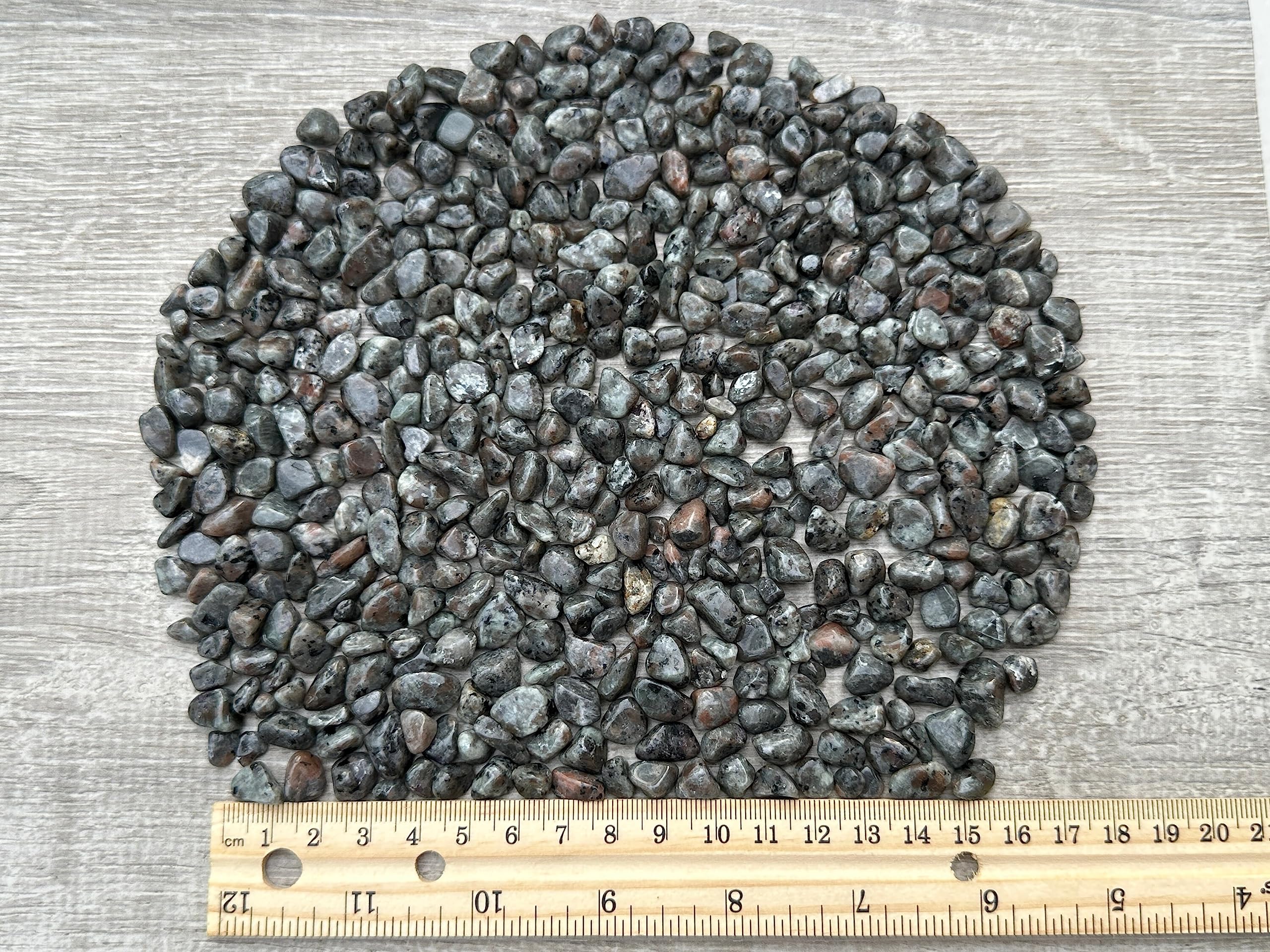 GAF TREASURES 2 oz Lot Natural Semi Tumbled Gemstone Chips, Crushed Mini Crystals, Undrilled Crystal Chips (Flame)