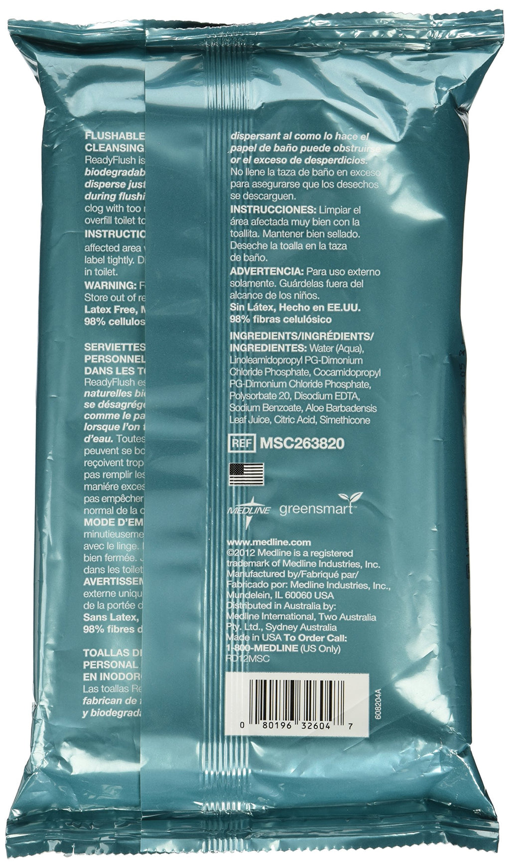 ReadyFlush Jr Personal Cleansing Flushable 7x8 Wipes - 3 Pack - Fragrance Free