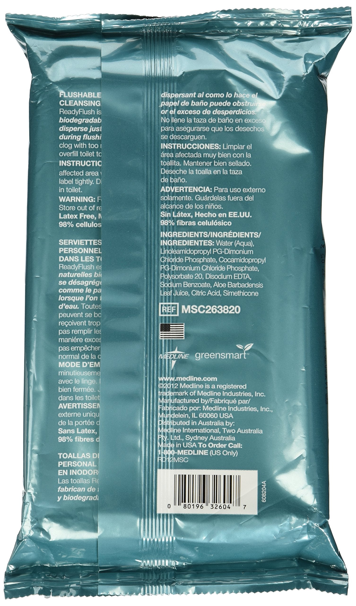 ReadyFlush Jr Personal Cleansing Flushable 7x8 Wipes - 3 Pack - Fragrance Free