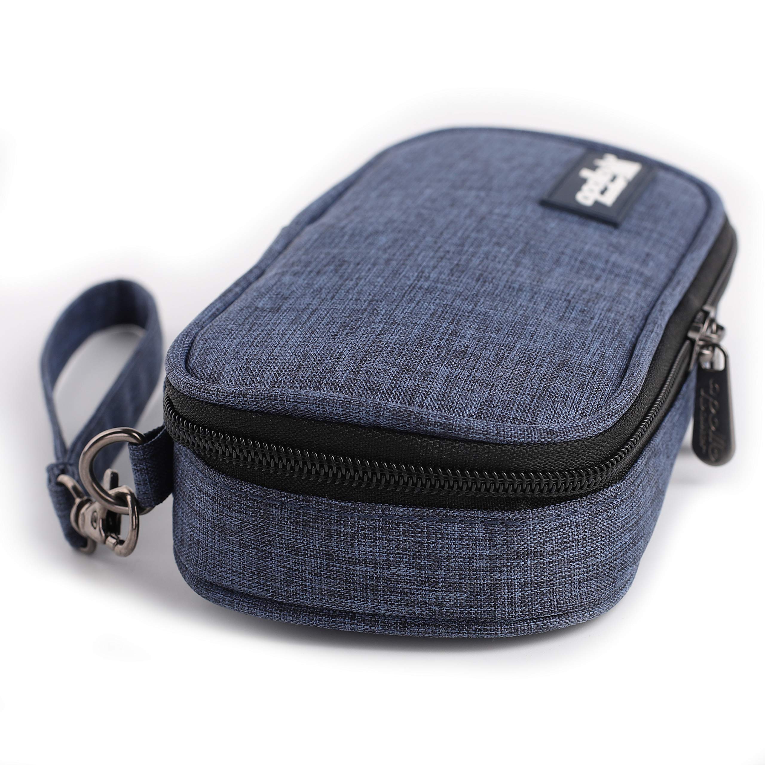 apollo walker Insulin Cooler Travel Case Diabetic Medication Cooler with 2 Ice Pack and Insulation Liner (Navy)