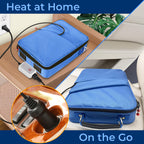 Portable Massage Stone Warmer Set - Electric Spa Hot Stones Massager and Heater Kit with 6 Large and 6 Small Round Shaped Basalt