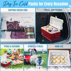 Shipping Cold Packs Dry Ice for Shipping Frozen Food, Flexible Cold Ice Pack Sheets for Coolers, Long Lasting Freezer Ice Packs