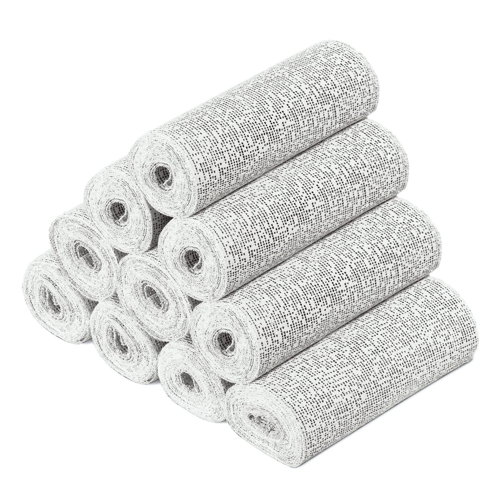 Navaris Plaster Cloth Rolls (L, Pack of 10) - Gauze Bandages for Body Casts, Plaster of Paris for Craft Projects, Belly Casting 