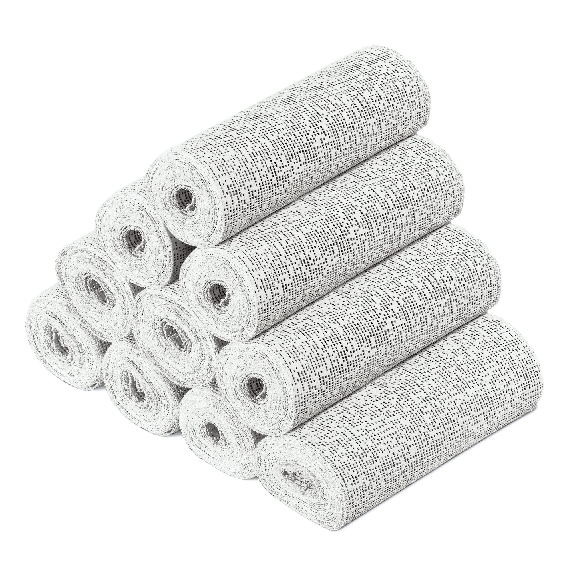 Navaris Plaster Cloth Rolls (L, Pack of 10) - Gauze Bandages for Body Casts, Plaster of Paris for Craft Projects, Belly Casting 