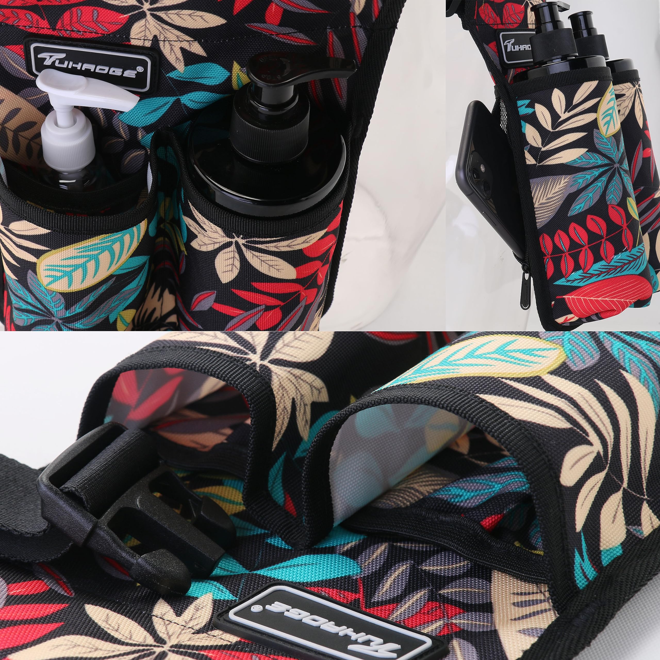 Massage Oil and Lotion Bottle Bag Holster for Massage Therapists (TH2kd- DaShuYe)