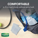 Depend Incontinence Shields for Men, Light Absorbency, 58 Count, Packaging May Vary