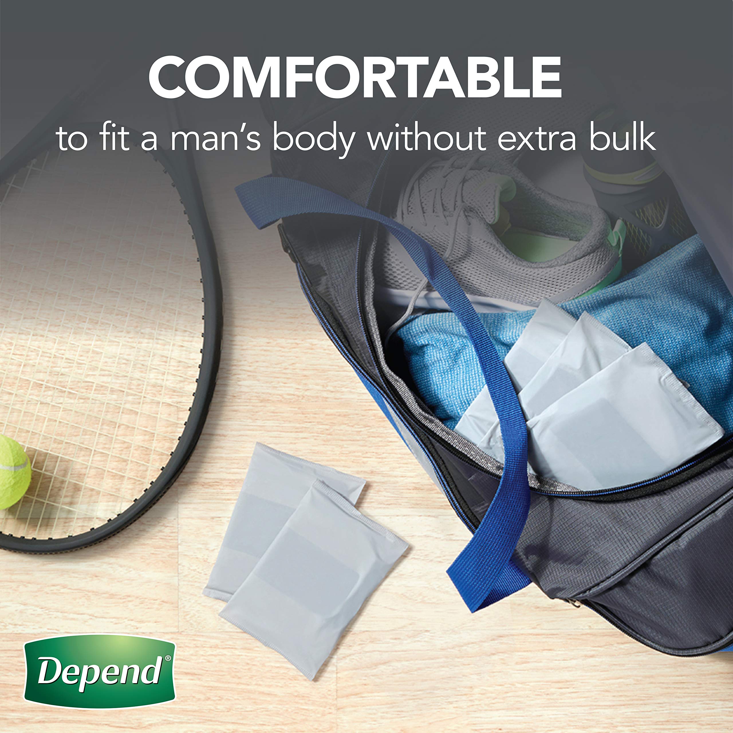 Depend Incontinence Shields for Men, Light Absorbency, 58 Count, Packaging May Vary