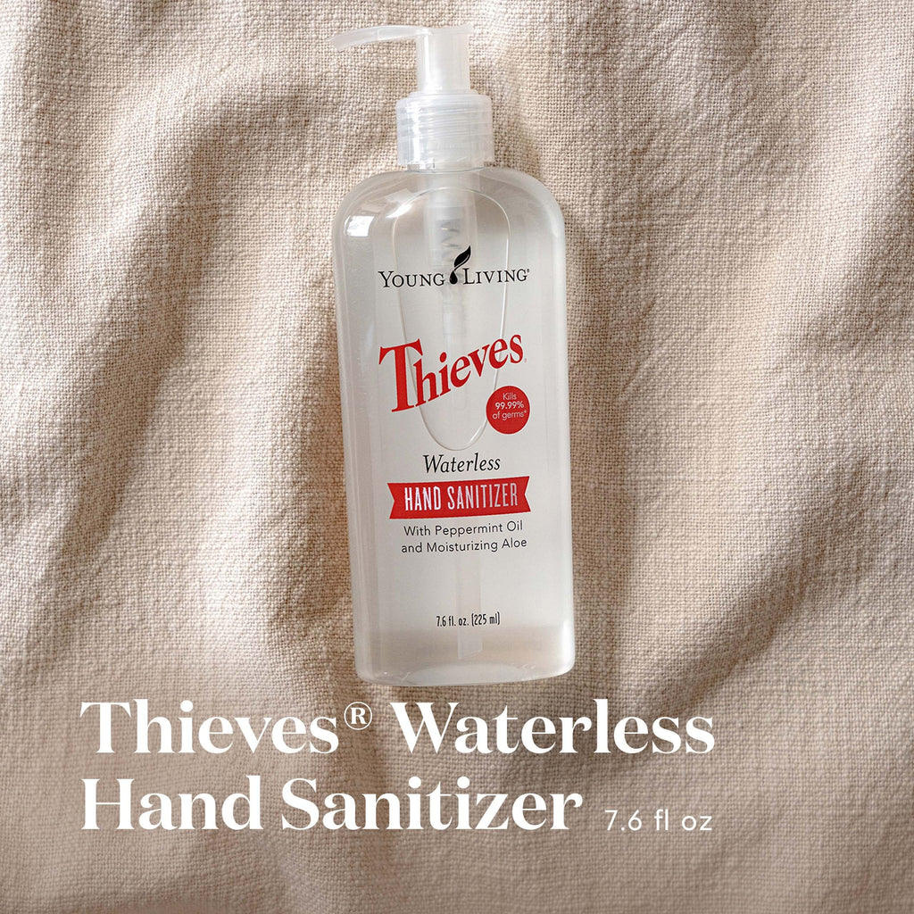 Young Living Thieves Hand Sanitizer - Essential Oil-Infused, Plant-Based, Quick-Drying, 7.6 fl oz