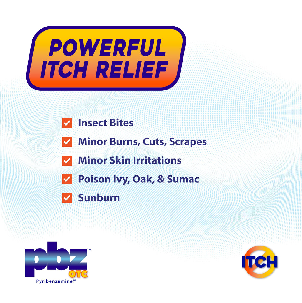 PBZ OTC Antihistamine Cream with 1% Tripelennamine, Kid Safe Itch Relief, 1 oz