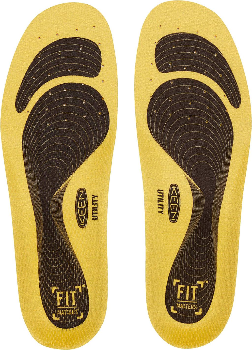 KEEN Utility Mens K-10 Gel Insole Replacement with Heel Pad for Neutral Arch Support Accessories, Yellow, S Regular US