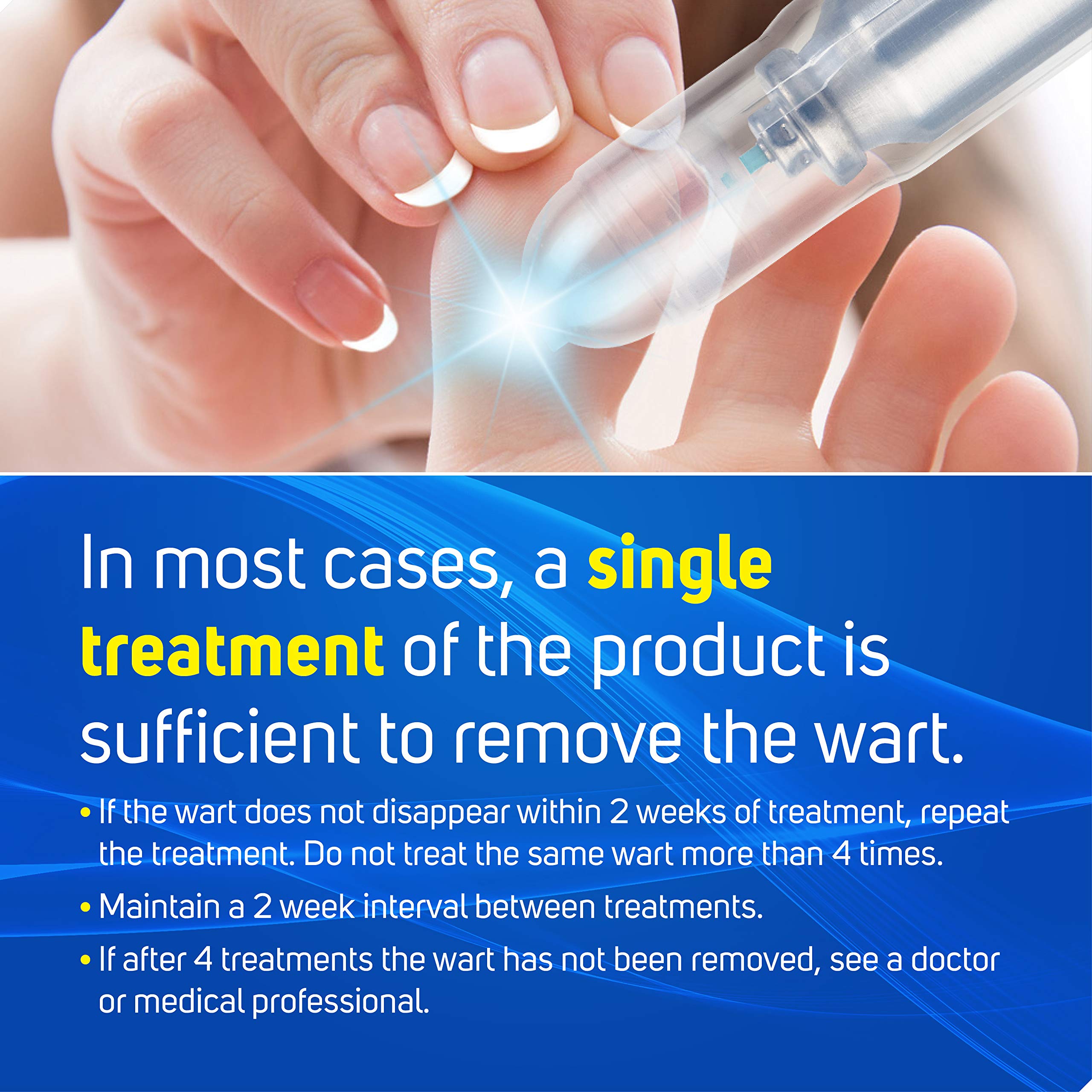 Care Science Wart Remover Freeze, 8 Applications | 1-Step Cryogenic Wart Removal for Common Warts on Hands, Elbows, & Knees or P