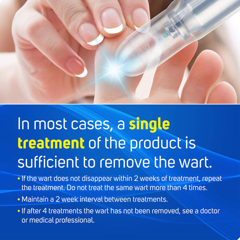 Care Science Wart Remover Freeze, 8 Applications | 1-Step Cryogenic Wart Removal for Common Warts on Hands, Elbows, & Knees or P