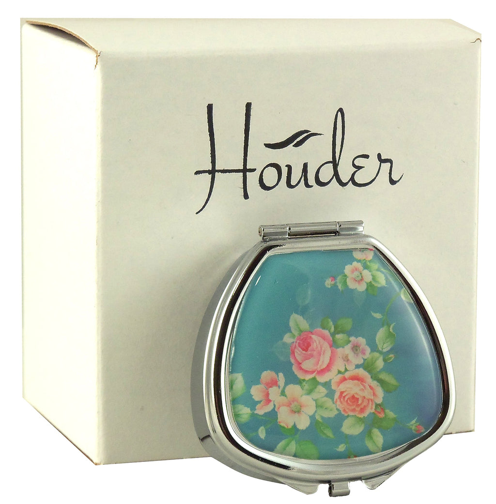 Designer Pill Box by Houder - Decorative Pill Case with Gift Box - Carry Your Meds in Style (Roses)