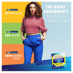 Tampax Pocket Pearl Tampons Regular Absorbency with LeakGuard Braid, Unscented, 32 Count