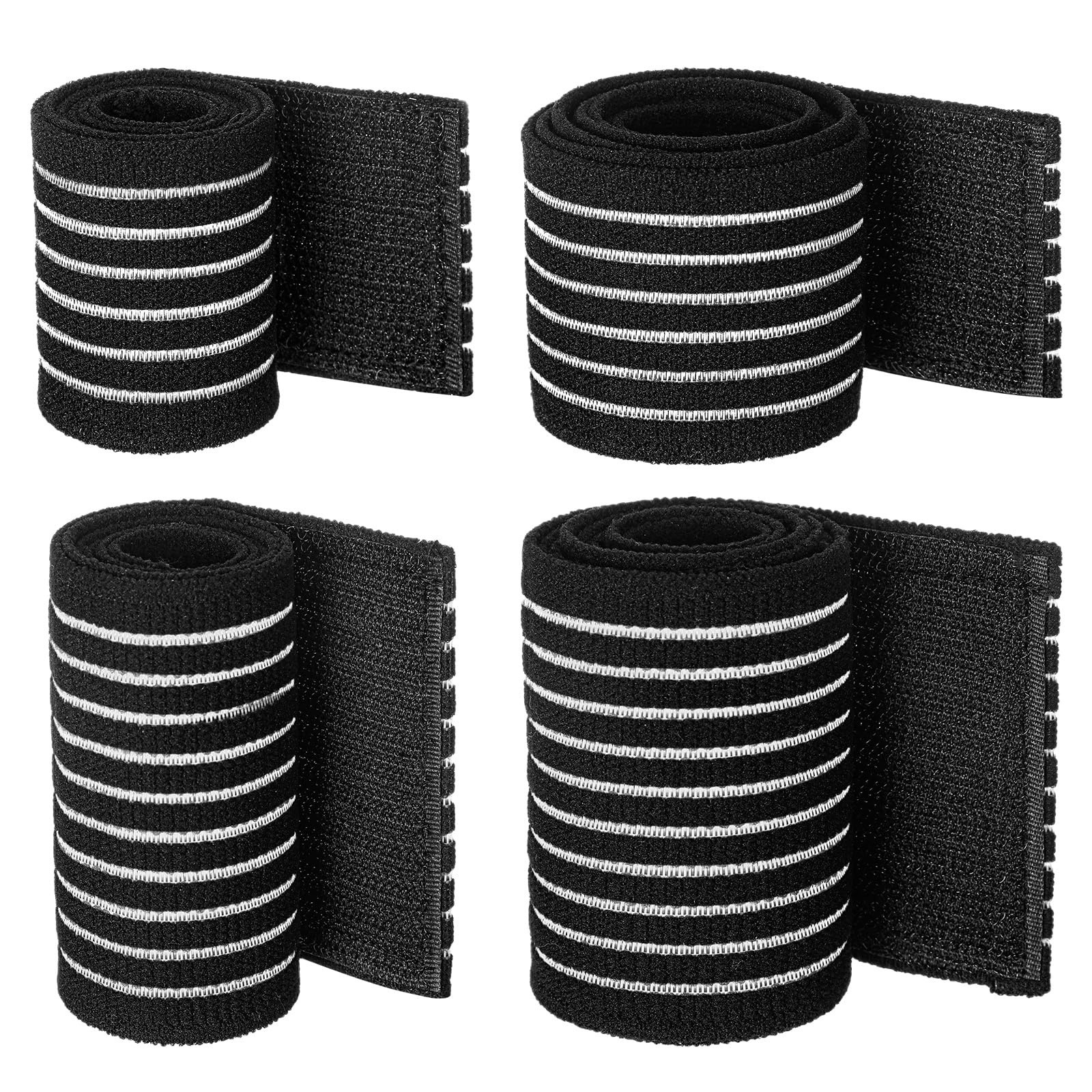 Geiserailie Ice Pack Strap Stretchable, 4 Size Elastic Reusable Ice Belt Extender, Adjustable Hook and Loop Extension Straps Add