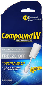 Compound W Wart Remover, Freeze Off Kit, 8 ct (Packaging May Vary)