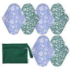 wegreeco Reusable Menstrual Pads - Reusable Sanitary Pads | Reusable Panty Liners | Soft Cloth Menstrual Pads - 6 Pack, 1 Cloth 