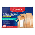 All Health Fabric Adhesive Bandages, Assorted Sizes Variety, 200 Count (Pack of 1)