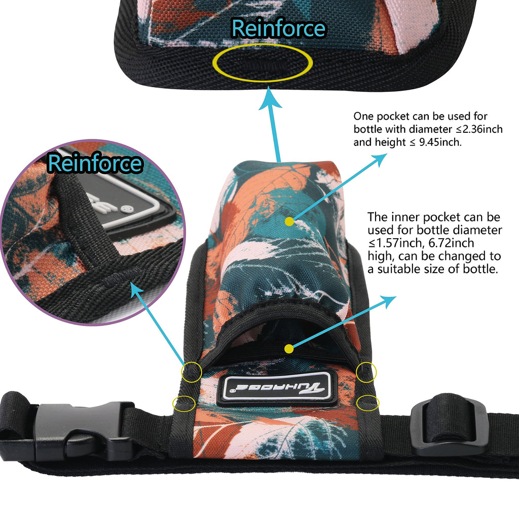 Massage Oil and Lotion Bottle Bag Holster for Therapists (TH1kd-YellowShuYe)