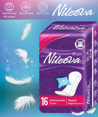 Nileeva Individually Wrapped Super Maxi Sanitary Napkins Feminine Care, Super Value (576 Pads= 16 Pads/Pack X 36 Packs) Bulk Buy