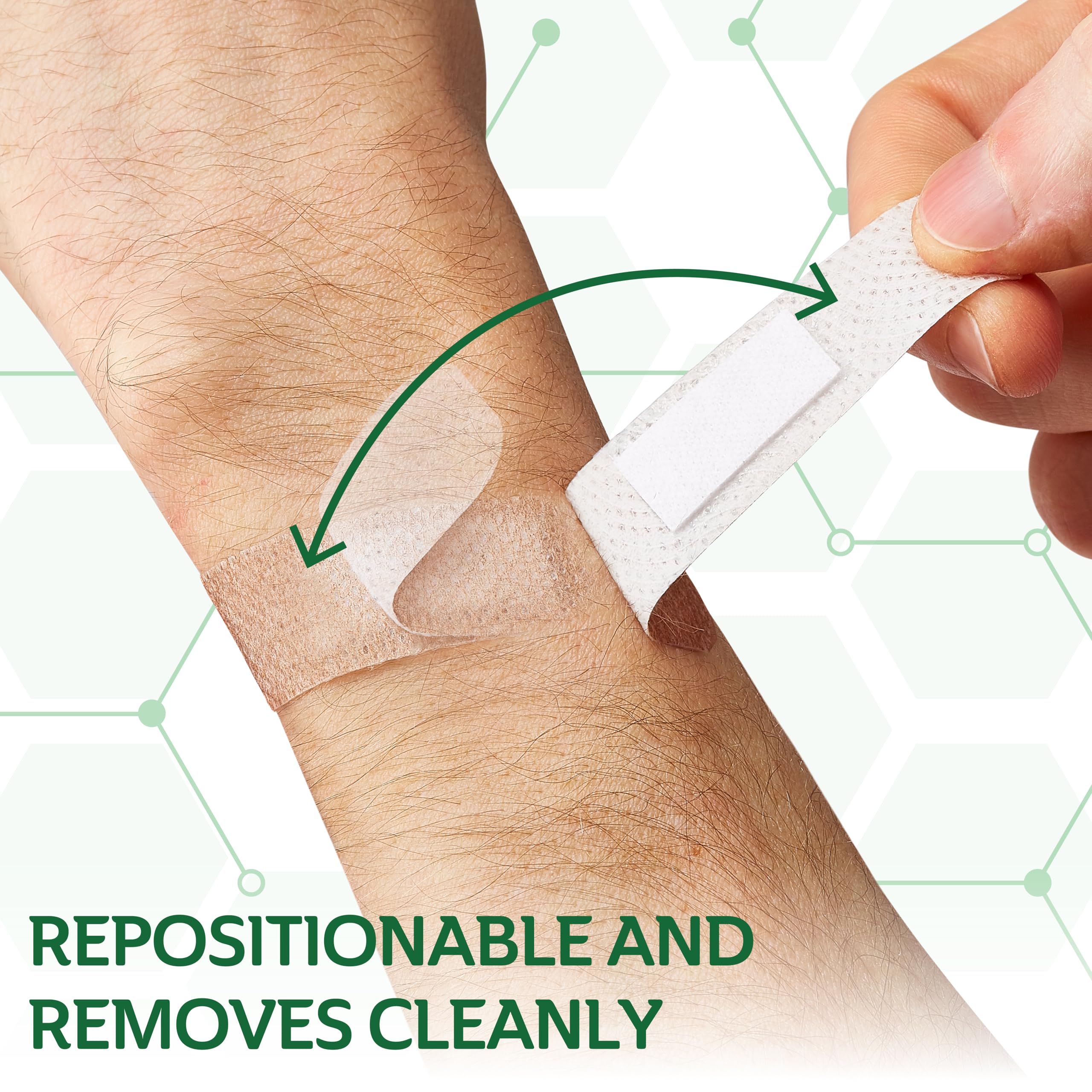 CURAD Truly Ouchless! Silicone Bandages, .75'' x 3'', For Sensitive or Delicate Skin, Flexible Fabric, Protects Scrapes, Cuts &