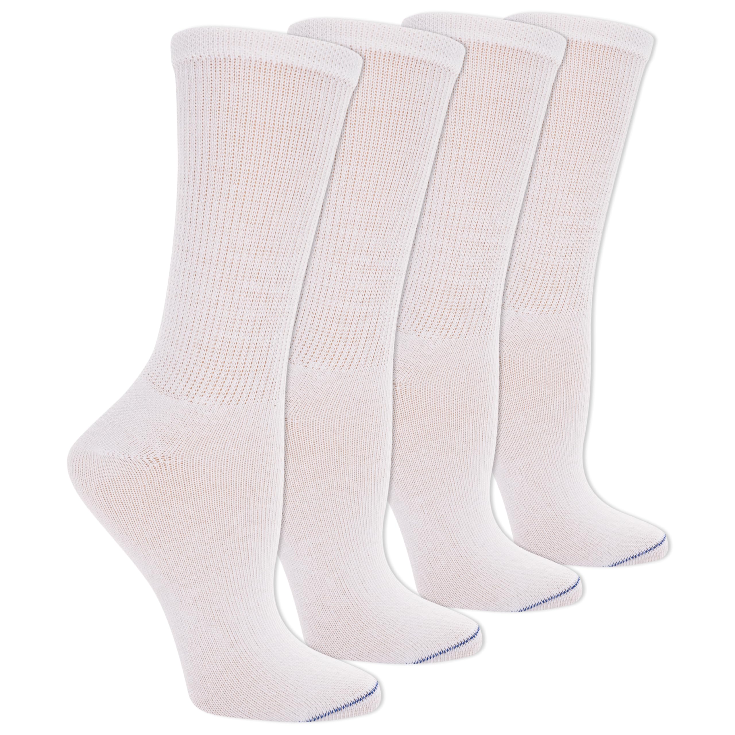 Dr. Scholl's womens Diabetes & Circulator - 4 6 Pair Packs Casual Sock, White, One Size Plus