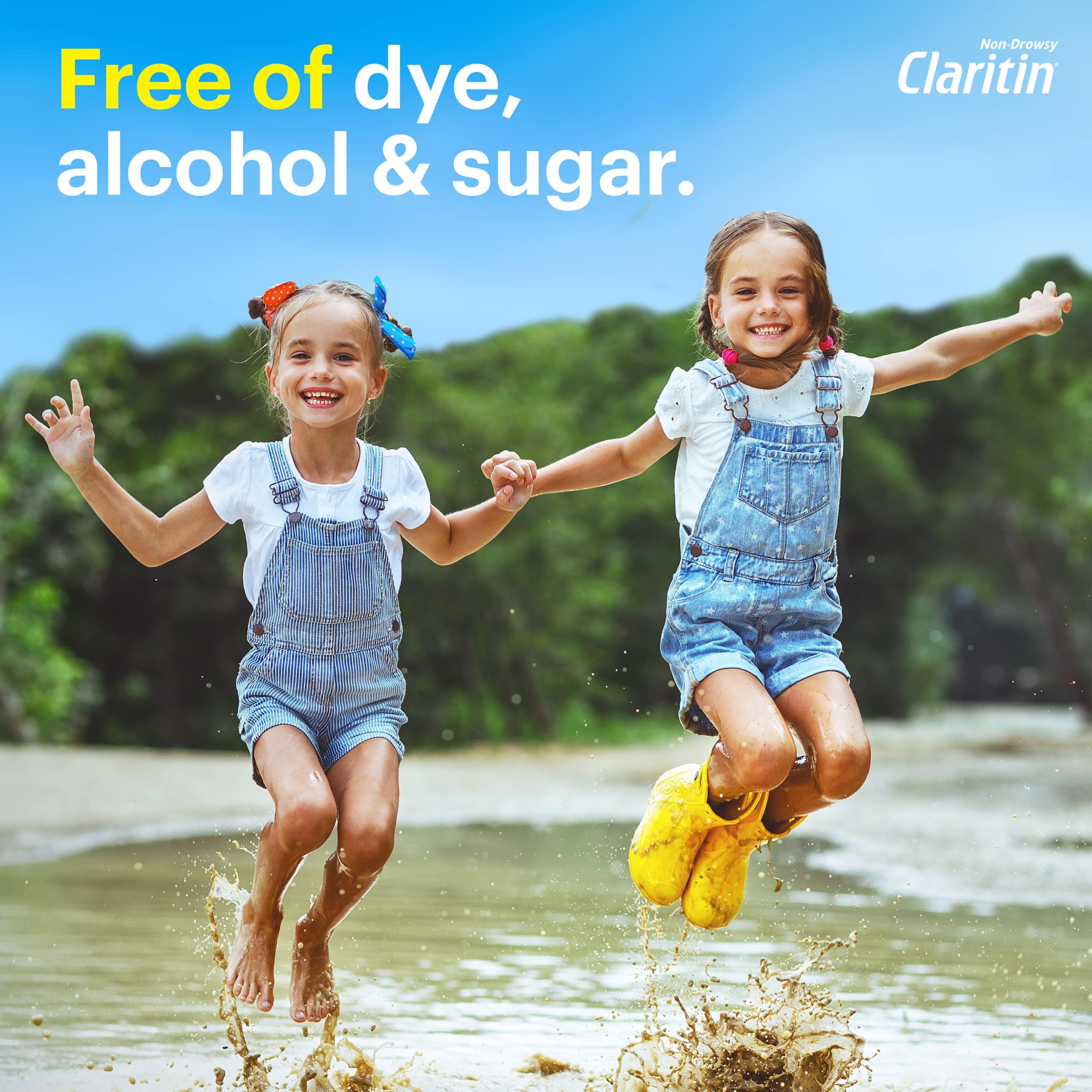 Claritin 24 Hour Allergy Relief - Grape Flavored - Non Drowsy Liquid Antihistamine for Kids, Dye, Alcohol, and Sugar Free Medici