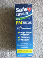 Safetussin Tussin PM - Night Time Cough Relief - Sugar Free - Dye Free - Alcohol Free - Gluten Free, 4 fl.oz.