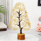 Citrine Gemstone Tree of Life - Chakra Healing Stones for Positive Energy Crystal Tree Reiki Healing Yellow Stone Energy Generat