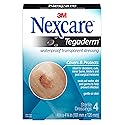 Nexcare Tegaderm Waterproof Transparent Dressing, Provides protection to minor burns, cuts, blisters and abrasions, 4 Ct, 4 In x
