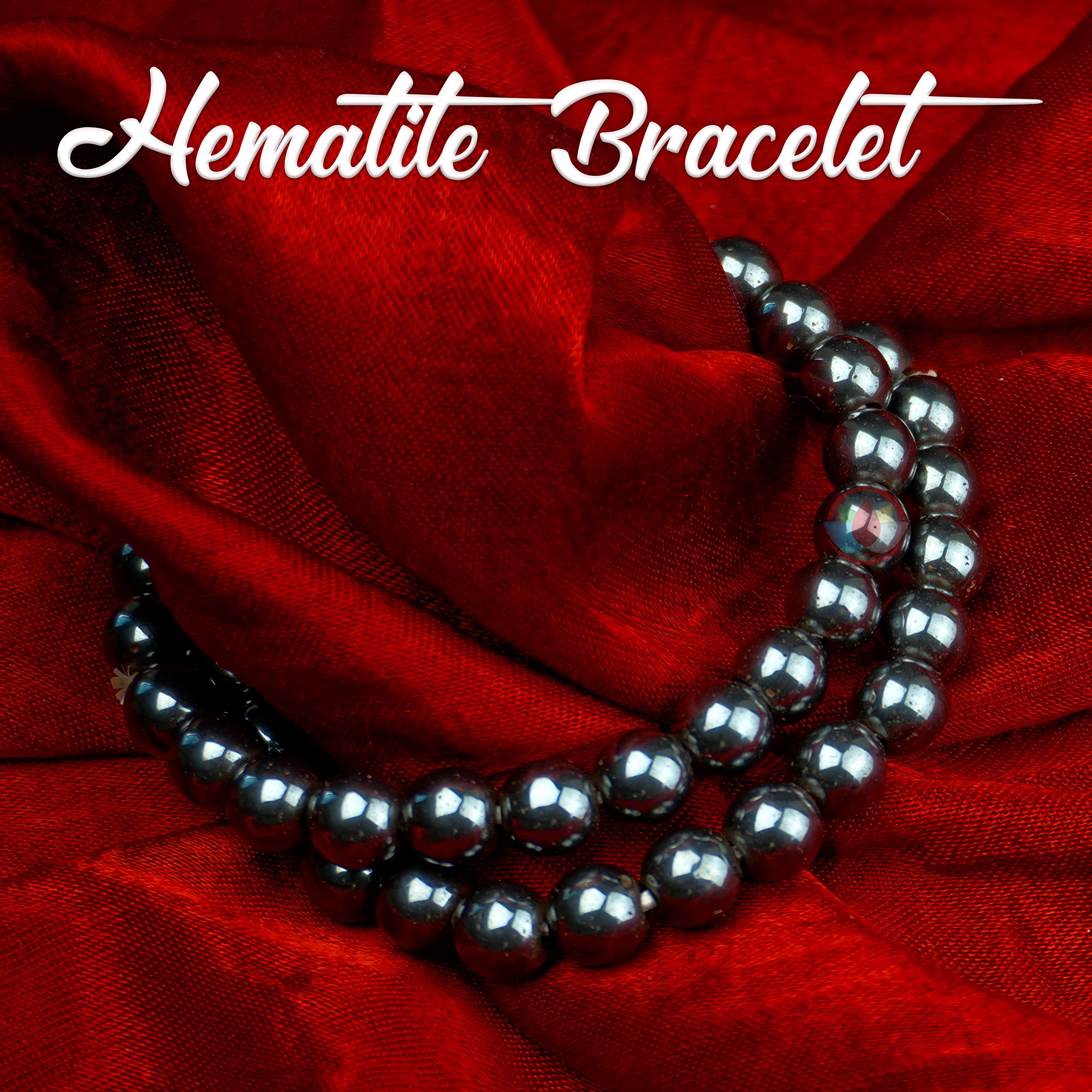 REMEDYWALA Charged Energized Certified Hematite Bracelet For Reiki, Balance Chakra, Positive Energy, Healing | Hematite Stone Br