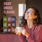 Premium 90 Tea Bags Sampler Assortment, 9 Different Flavors