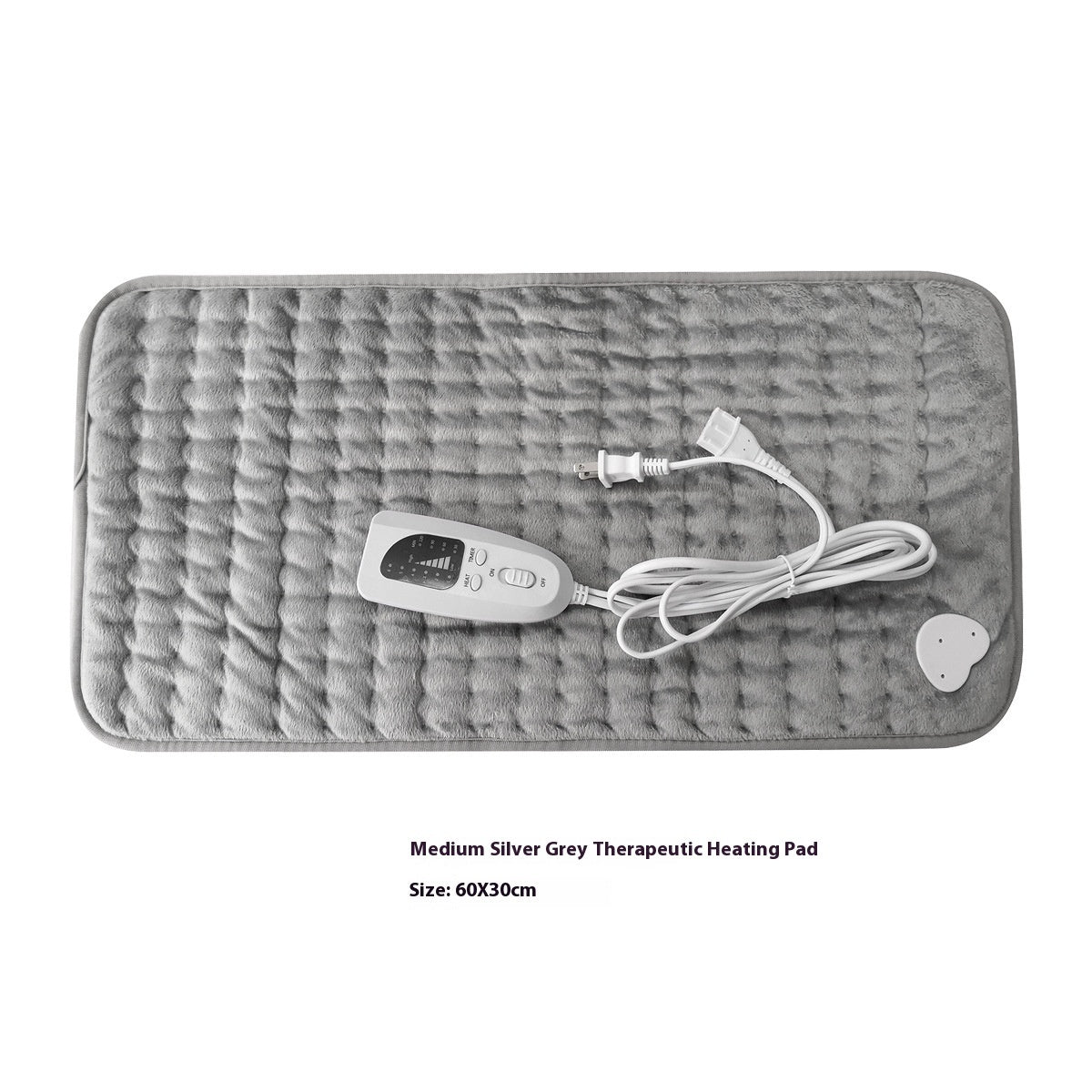 Electric Heating Pad, 60 × 30 cm, Gray