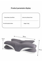 Memory Foam Butterfly Cervical Pillow – Slow Rebound, Breathable, 3 Fabric Options