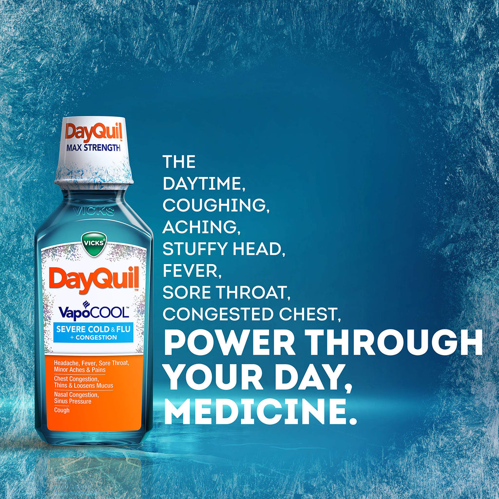 Vicks DayQuil and NyQuil VapoCOOL SEVERE Combo Cold & Flu + Congestion Medicine, Max Strength Relief For Fever, Sore Throat, Nas