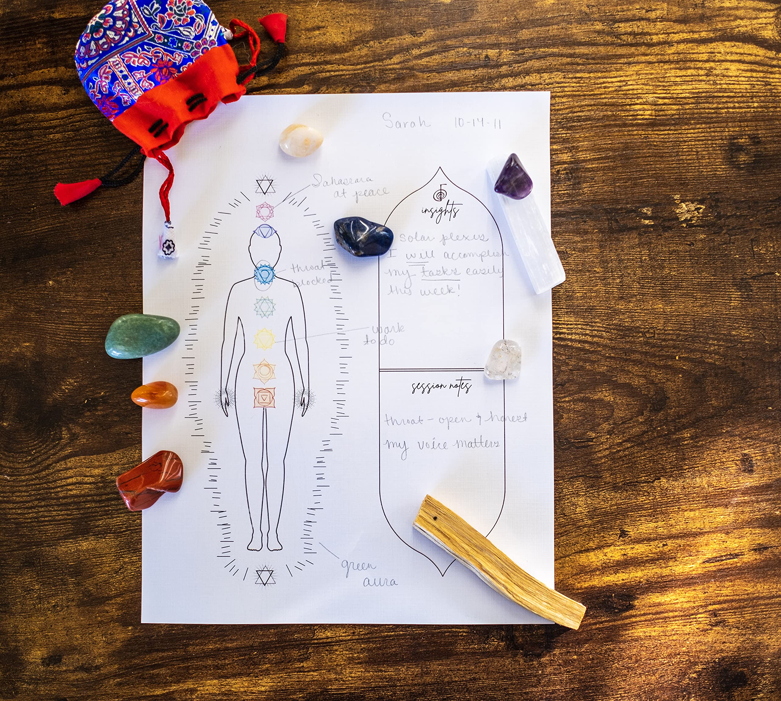 Reiki Distant Session Chakra Healing Board | Physical Printed 8.5 x 11 inches Crystal Healing Meditation Pack of 50