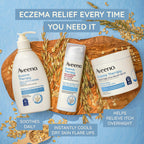 Aveeno Eczema Therapy Nighttime Itch Relief Balm with Colloidal Oatmeal and Ceramide for Dry Itchy Skin, Fragrance-Free Anti Itc