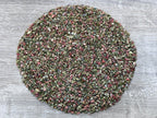 GAF TREASURES 2 oz Lot Natural Semi Tumbled Gemstone Chips, Crushed Mini Crystals, Undrilled Crystal Chips (Unakite)