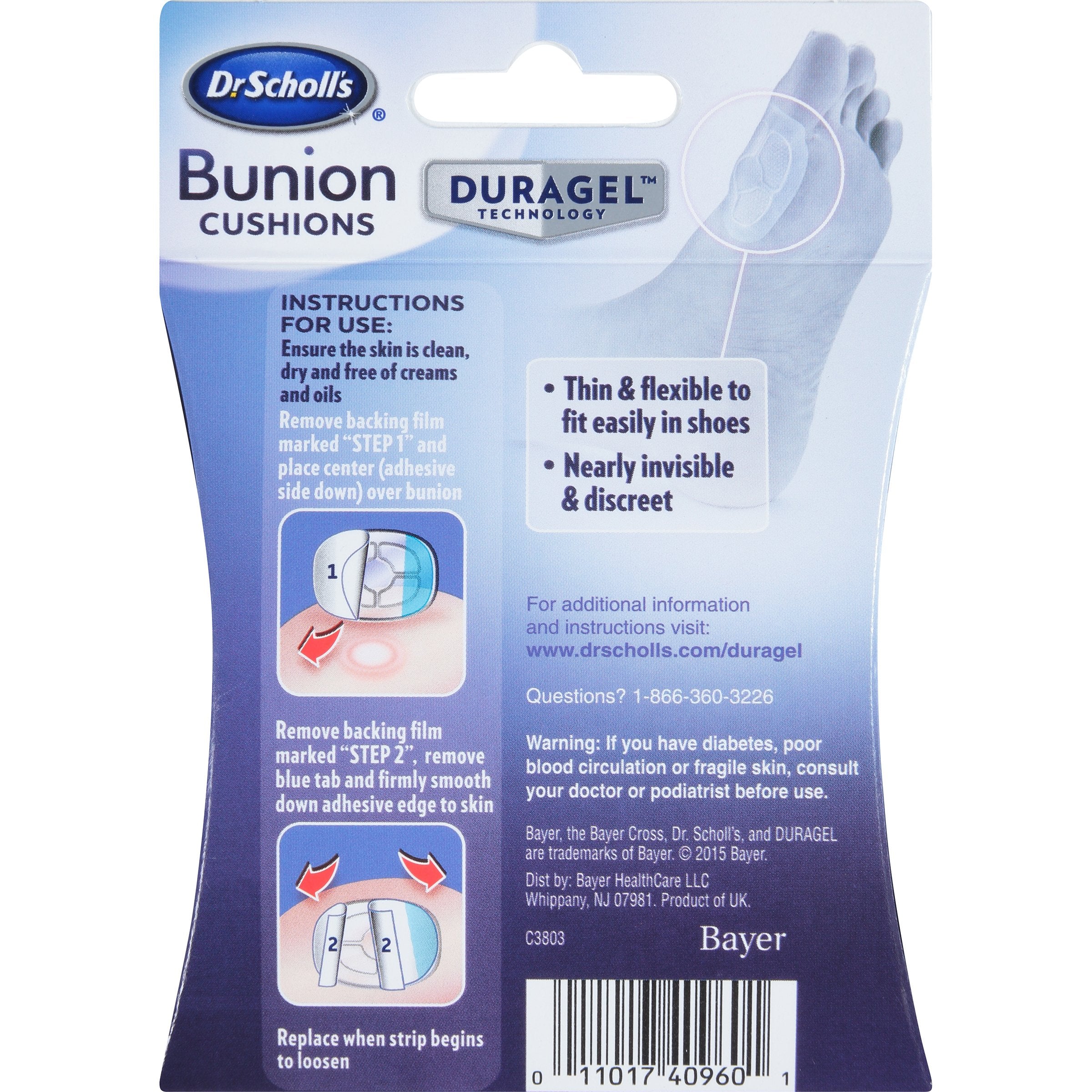 Dr Scholl's Duragel Bunion Cushion, 5 Count