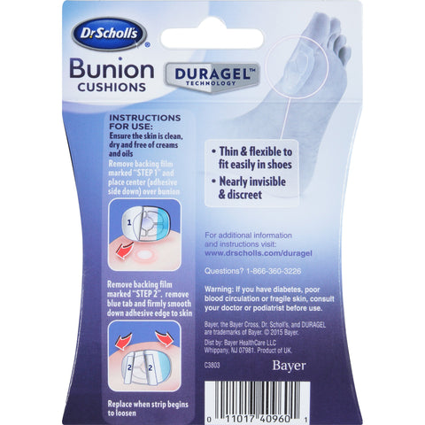 Dr Scholl's Duragel Bunion Cushion, 5 Count