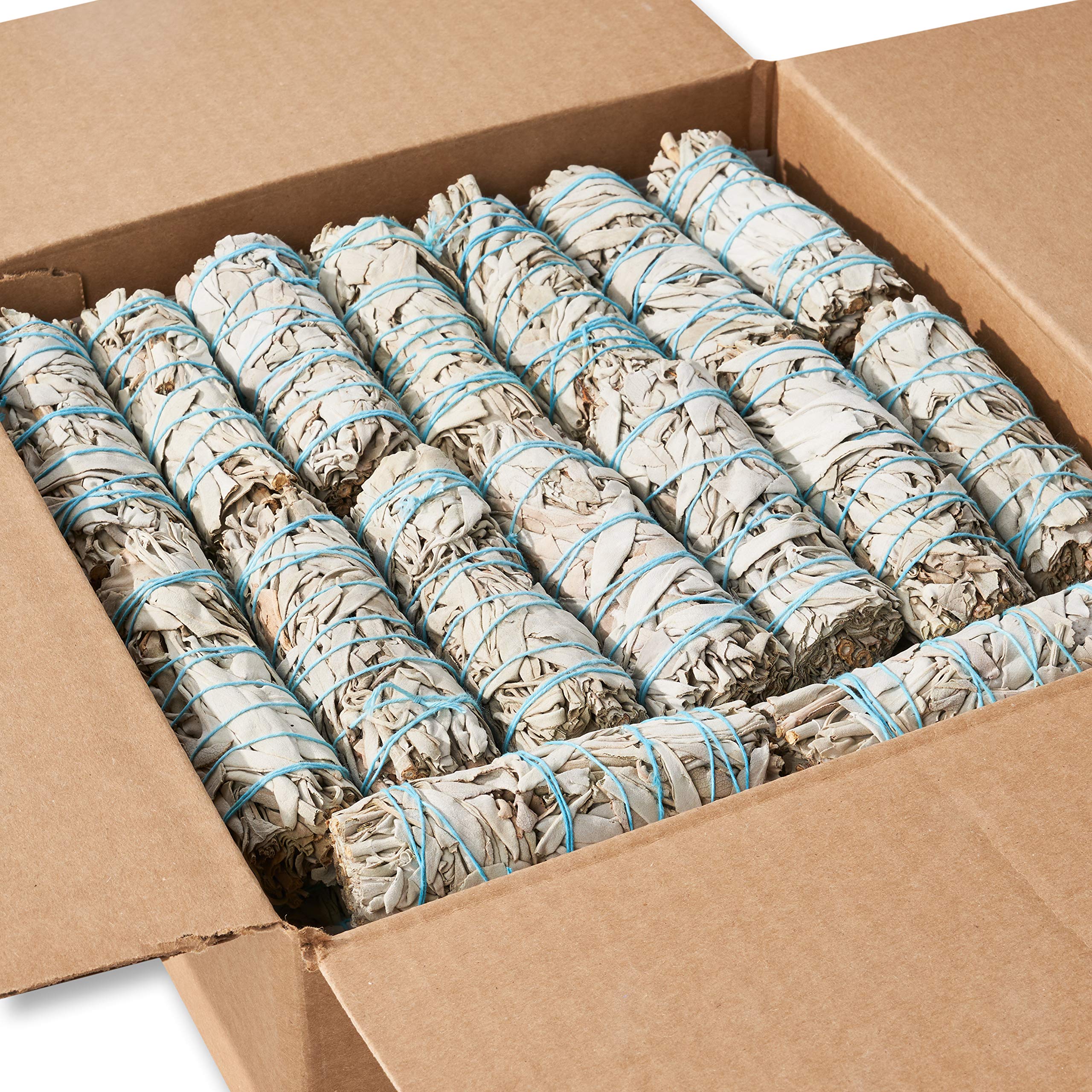 25 White Sage 4 ~ Sage Smudge Sticks for Smudging & Cleansing Energy ~ Bulk/Wholesale ~ Sustainably Grown (25 Pack)