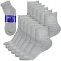 Debra Weitzner Diabetic Ankle Socks Mens Womens Non-Binding Socks Loose Fit 12 Pairs Grey
