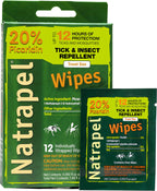 Natrapel Picaridin Insect Repellent Wipes - 12 Hour Bug Repellent Travel Wipes Repel Mosquitoes, Ticks & More