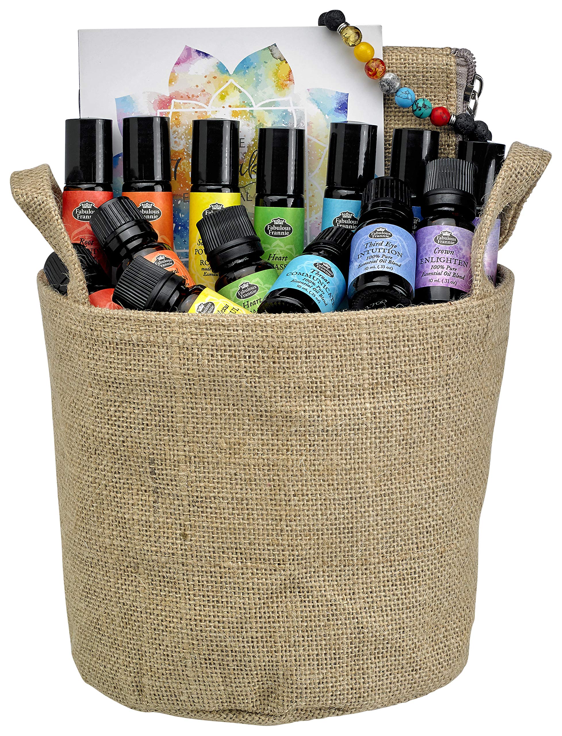 Fabulous Frannie Chakra Healing Gift Basket All Natural Made with Pure Essential Oils